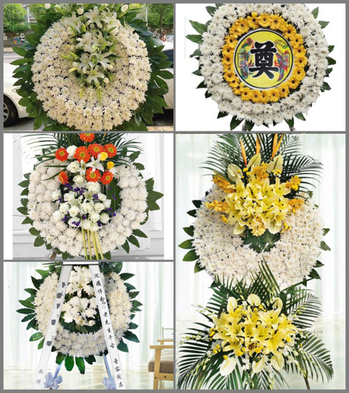山东济宁任城区金城街道董庄村花圈速递